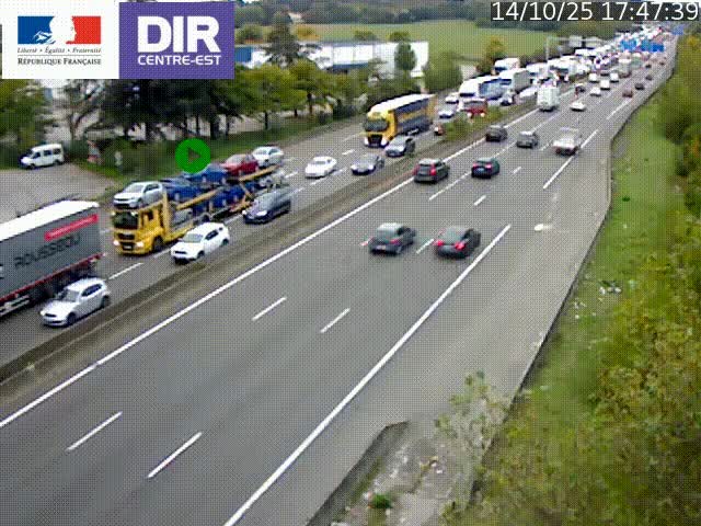 Caméra de circulation à Saint-Priest à la jonction entre l'A43 et l'A46 en direction de Marseille