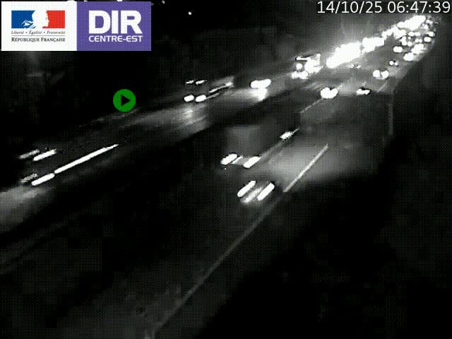 Caméra de circulation à Saint-Priest à la jonction entre l'A43 et l'A46 en direction de Marseille