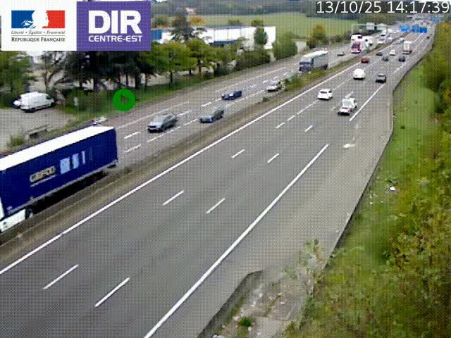 Caméra de circulation à Saint-Priest à la jonction entre l'A43 et l'A46 en direction de Marseille
