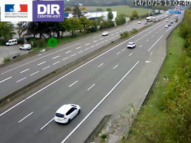 Caméra de circulation à Saint-Priest à la jonction entre l'A43 et l'A46 en direction de Marseille