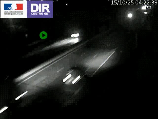 Caméra de circulation à Saint-Priest à la jonction entre l'A43 et l'A46 en direction de Marseille