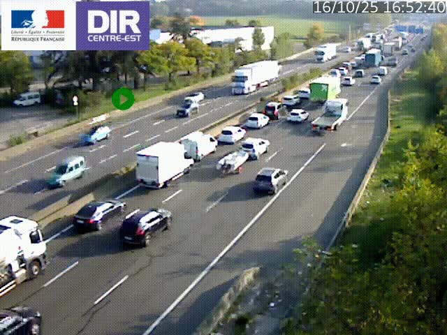 Caméra de circulation à Saint-Priest à la jonction entre l'A43 et l'A46 en direction de Marseille