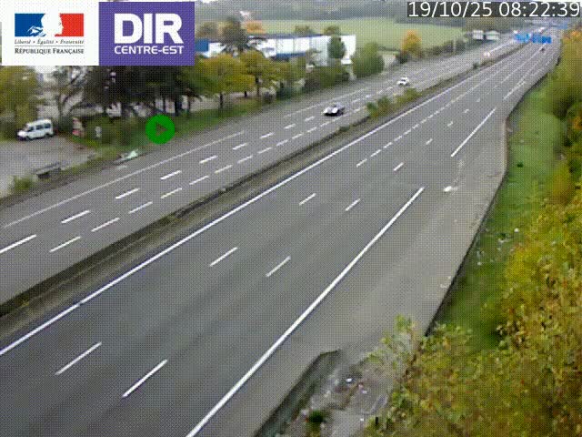 Caméra de circulation à Saint-Priest à la jonction entre l'A43 et l'A46 en direction de Marseille