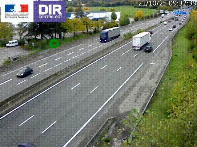 Caméra de circulation à Saint-Priest à la jonction entre l'A43 et l'A46 en direction de Marseille