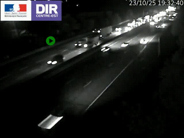 Caméra de circulation à Saint-Priest à la jonction entre l'A43 et l'A46 en direction de Marseille