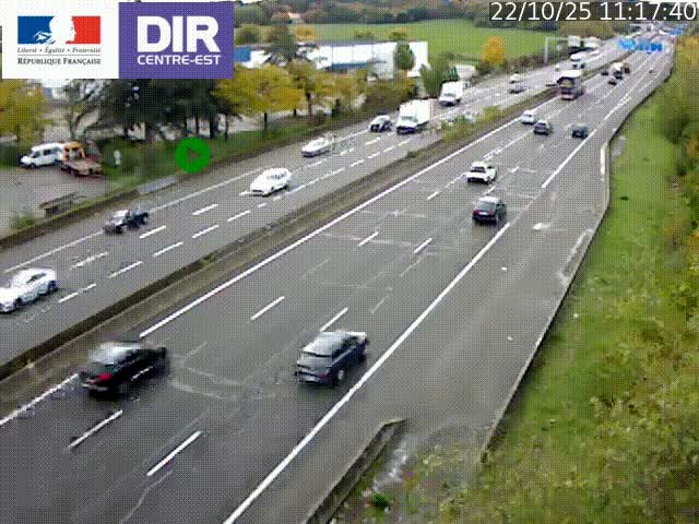 Caméra de circulation à Saint-Priest à la jonction entre l'A43 et l'A46 en direction de Marseille