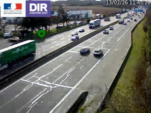 <h2>Caméra de circulation à Saint-Priest à la jonction entre l'A43 et l'A46 en direction de Marseille</h2>