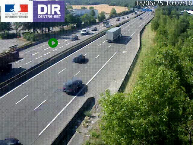 <h2>Caméra de circulation à Saint-Priest à la jonction entre l'A43 et l'A46 en direction de Marseille</h2>