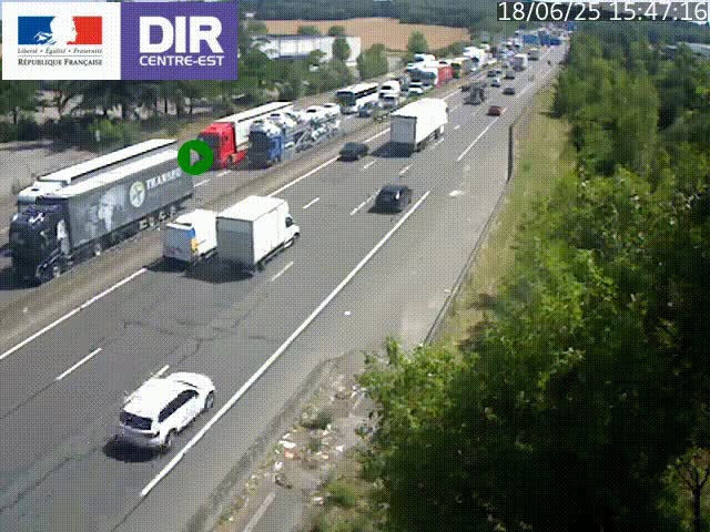 <h2>Caméra de circulation à Saint-Priest à la jonction entre l'A43 et l'A46 en direction de Marseille</h2>