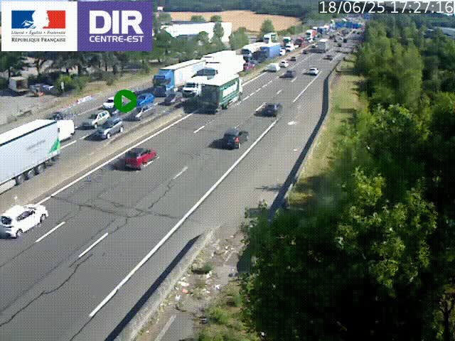 <h2>Caméra de circulation à Saint-Priest à la jonction entre l'A43 et l'A46 en direction de Marseille</h2>
