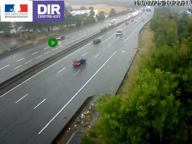 <h2>Caméra de circulation à Saint-Priest à la jonction entre l'A43 et l'A46 en direction de Marseille</h2>