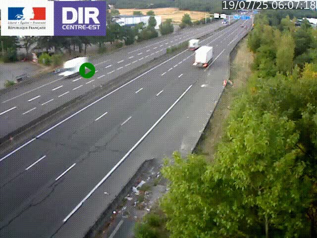 <h2>Caméra de circulation à Saint-Priest à la jonction entre l'A43 et l'A46 en direction de Marseille</h2>