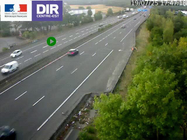 <h2>Caméra de circulation à Saint-Priest à la jonction entre l'A43 et l'A46 en direction de Marseille</h2>