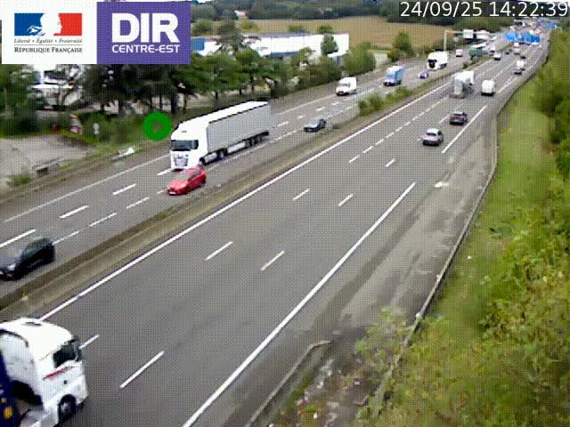 <h2>Caméra de circulation à Saint-Priest à la jonction entre l'A43 et l'A46 en direction de Marseille</h2>