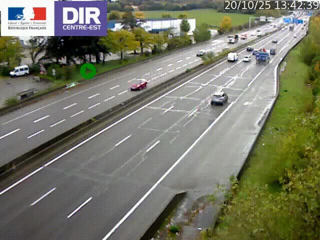<h2>Caméra de circulation à Saint-Priest à la jonction entre l'A43 et l'A46 en direction de Marseille</h2>