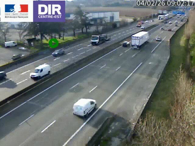 <h2>Caméra de circulation à Saint-Priest à la jonction entre l'A43 et l'A46 en direction de Marseille</h2>