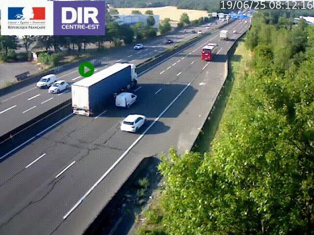 <h2>Caméra de circulation à Saint-Priest à la jonction entre l'A43 et l'A46 en direction de Marseille</h2>