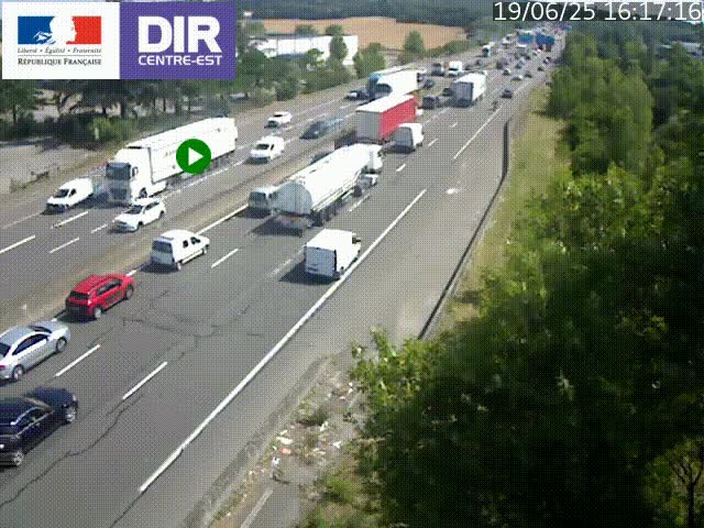 <h2>Caméra de circulation à Saint-Priest à la jonction entre l'A43 et l'A46 en direction de Marseille</h2>