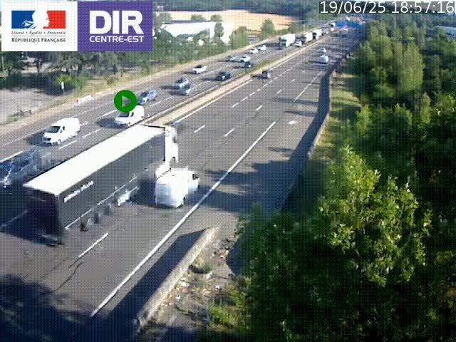 <h2>Caméra de circulation à Saint-Priest à la jonction entre l'A43 et l'A46 en direction de Marseille</h2>