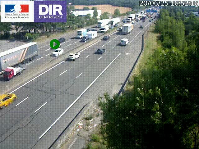<h2>Caméra de circulation à Saint-Priest à la jonction entre l'A43 et l'A46 en direction de Marseille</h2>