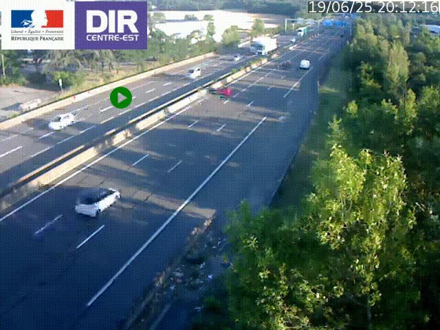<h2>Caméra de circulation à Saint-Priest à la jonction entre l'A43 et l'A46 en direction de Marseille</h2>