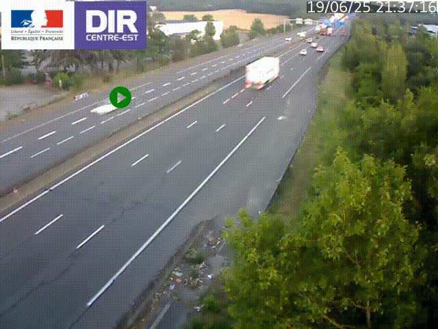 <h2>Caméra de circulation à Saint-Priest à la jonction entre l'A43 et l'A46 en direction de Marseille</h2>