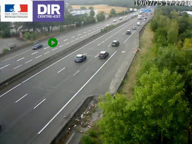 <h2>Caméra de circulation à Saint-Priest à la jonction entre l'A43 et l'A46 en direction de Marseille</h2>