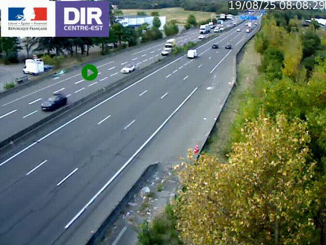 <h2>Caméra de circulation à Saint-Priest à la jonction entre l'A43 et l'A46 en direction de Marseille</h2>