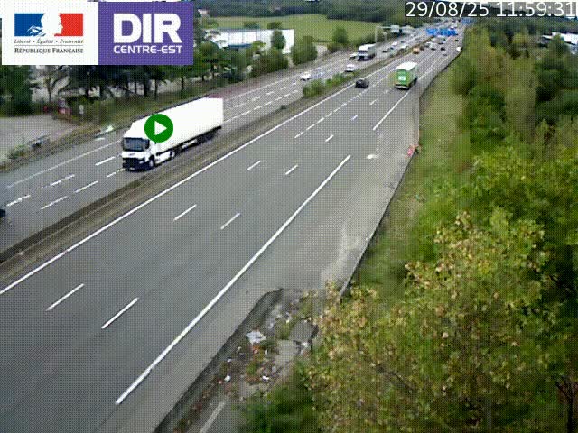 <h2>Caméra de circulation à Saint-Priest à la jonction entre l'A43 et l'A46 en direction de Marseille</h2>