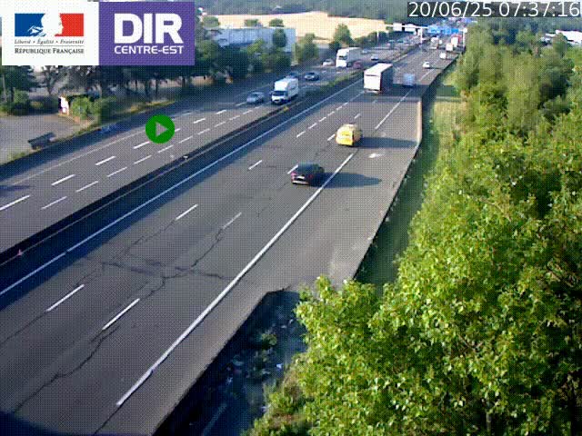 <h2>Caméra de circulation à Saint-Priest à la jonction entre l'A43 et l'A46 en direction de Marseille</h2>