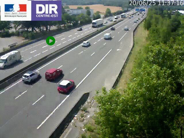 <h2>Caméra de circulation à Saint-Priest à la jonction entre l'A43 et l'A46 en direction de Marseille</h2>