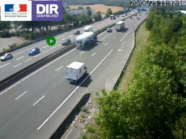 <h2>Caméra de circulation à Saint-Priest à la jonction entre l'A43 et l'A46 en direction de Marseille</h2>