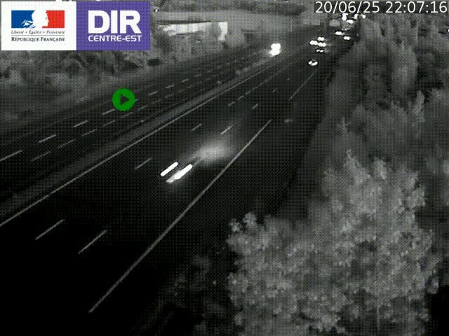 <h2>Caméra de circulation à Saint-Priest à la jonction entre l'A43 et l'A46 en direction de Marseille</h2>