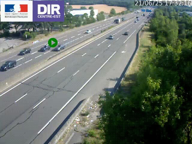 <h2>Caméra de circulation à Saint-Priest à la jonction entre l'A43 et l'A46 en direction de Marseille</h2>