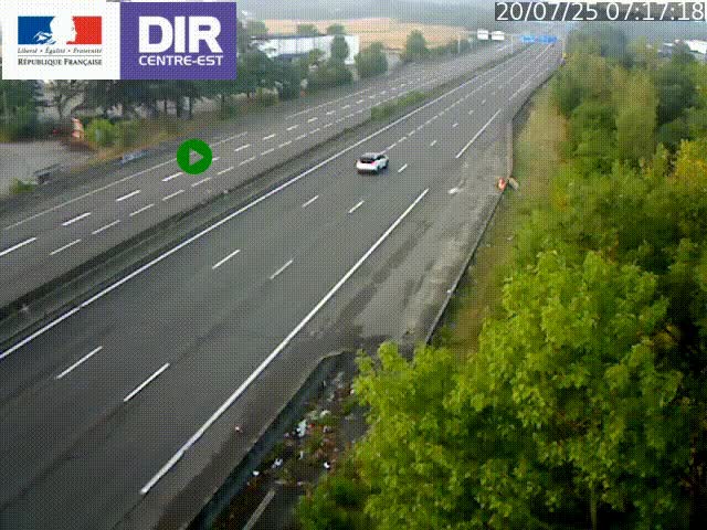 <h2>Caméra de circulation à Saint-Priest à la jonction entre l'A43 et l'A46 en direction de Marseille</h2>