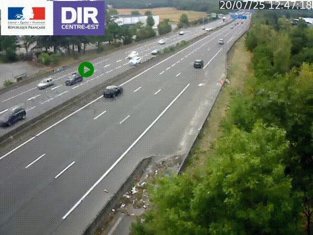 <h2>Caméra de circulation à Saint-Priest à la jonction entre l'A43 et l'A46 en direction de Marseille</h2>