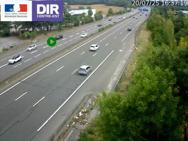 <h2>Caméra de circulation à Saint-Priest à la jonction entre l'A43 et l'A46 en direction de Marseille</h2>