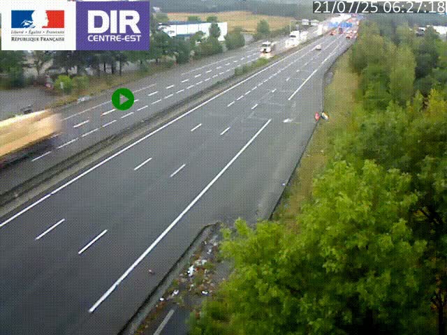 <h2>Caméra de circulation à Saint-Priest à la jonction entre l'A43 et l'A46 en direction de Marseille</h2>