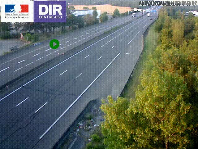 <h2>Caméra de circulation à Saint-Priest à la jonction entre l'A43 et l'A46 en direction de Marseille</h2>
