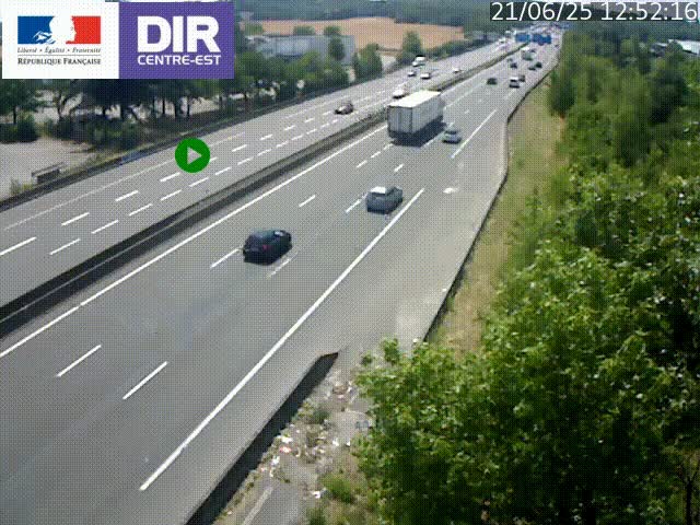 <h2>Caméra de circulation à Saint-Priest à la jonction entre l'A43 et l'A46 en direction de Marseille</h2>
