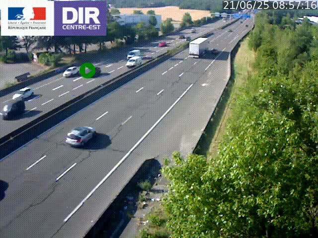 <h2>Caméra de circulation à Saint-Priest à la jonction entre l'A43 et l'A46 en direction de Marseille</h2>
