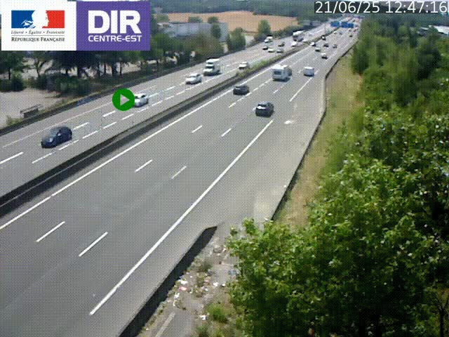 <h2>Caméra de circulation à Saint-Priest à la jonction entre l'A43 et l'A46 en direction de Marseille</h2>
