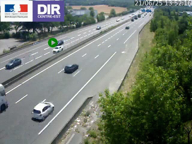 <h2>Caméra de circulation à Saint-Priest à la jonction entre l'A43 et l'A46 en direction de Marseille</h2>