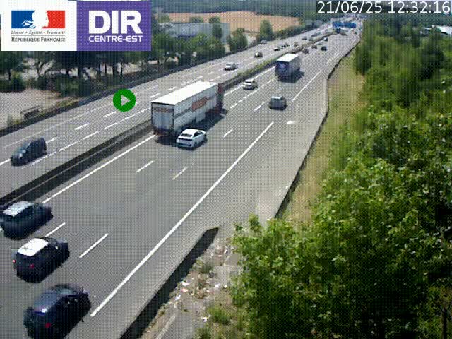 <h2>Caméra de circulation à Saint-Priest à la jonction entre l'A43 et l'A46 en direction de Marseille</h2>