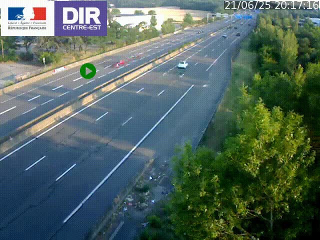 <h2>Caméra de circulation à Saint-Priest à la jonction entre l'A43 et l'A46 en direction de Marseille</h2>