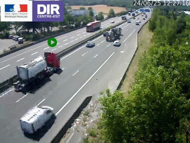 <h2>Caméra de circulation à Saint-Priest à la jonction entre l'A43 et l'A46 en direction de Marseille</h2>