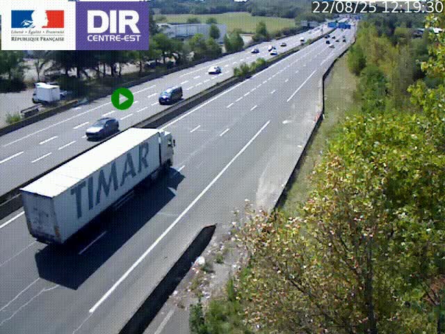 <h2>Caméra de circulation à Saint-Priest à la jonction entre l'A43 et l'A46 en direction de Marseille</h2>