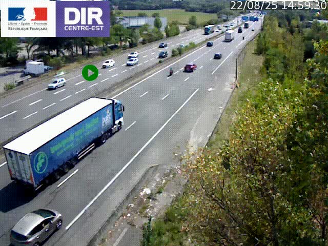 <h2>Caméra de circulation à Saint-Priest à la jonction entre l'A43 et l'A46 en direction de Marseille</h2>