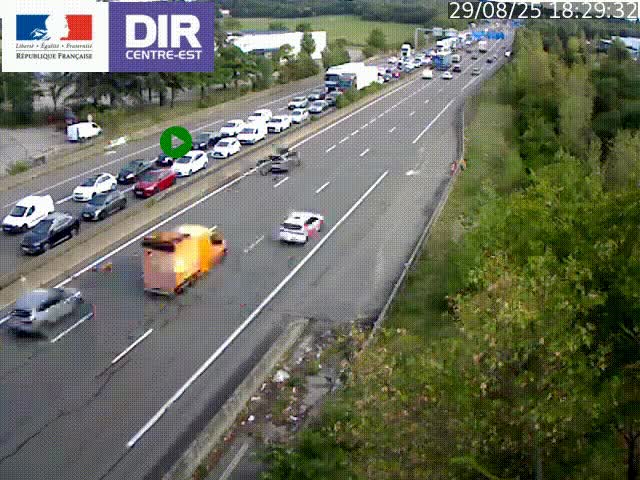 <h2>Caméra de circulation à Saint-Priest à la jonction entre l'A43 et l'A46 en direction de Marseille</h2>