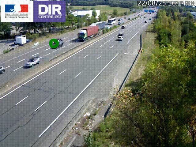 <h2>Caméra de circulation à Saint-Priest à la jonction entre l'A43 et l'A46 en direction de Marseille</h2>
